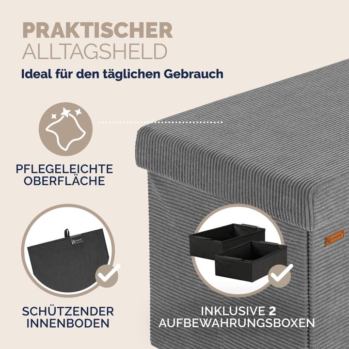 Image du produit Casaria Coffre de siège Cord (76 cm)
