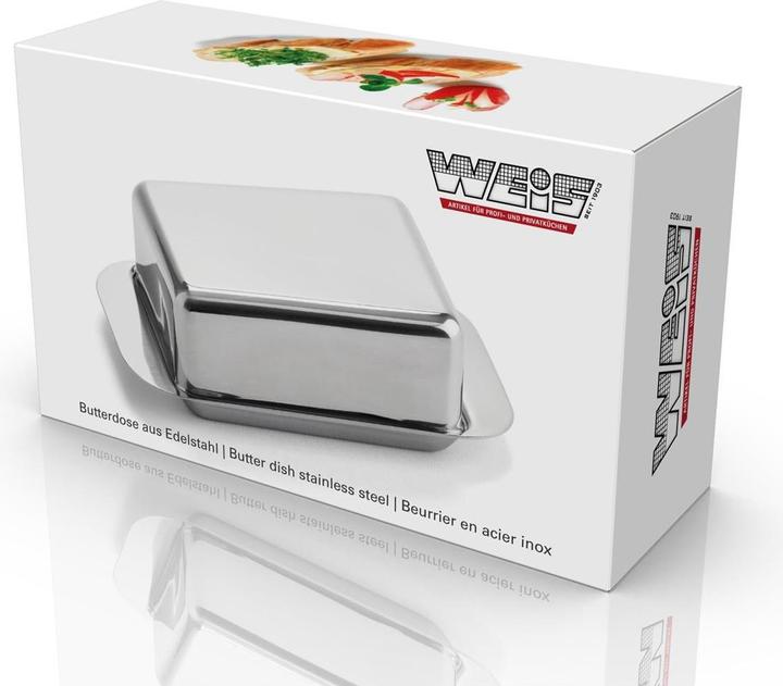 Produktbild Weis Butterdose für 125g Butter 12,5x7,5x4,5cm Edelstahl (508.13 l)