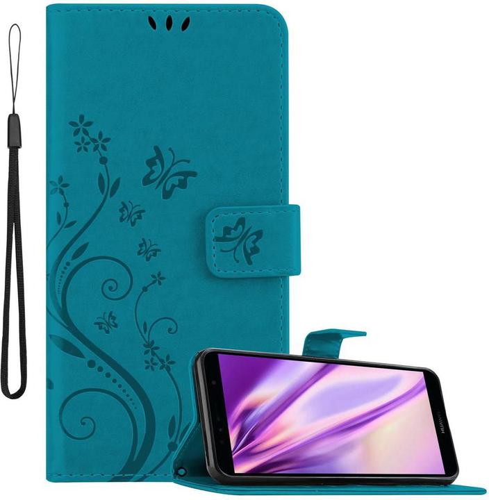 Produktbild Cadorabo Flower Book Hülle (Huawei Y6 Prime (2018), Huawei Honor 7a)