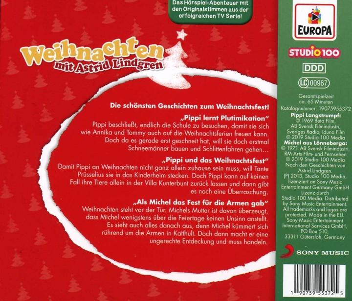 Actual product image Christmas with Pippi Longstocking (Astrid Lindgren, German)