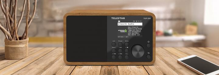 Productafbeelding Telestar TOP 200 (Internet radio, DAB+, FM, VHF, Bluetooth, WiFi)