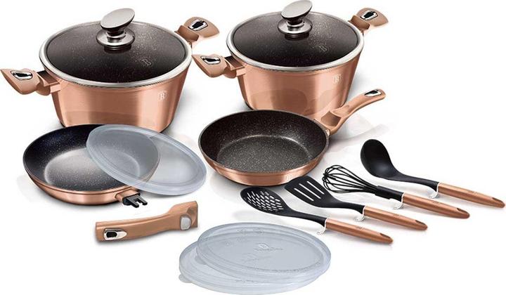 BerlingerHaus Granite Pot Set (Pfannenset + Topfset, Aluminium)