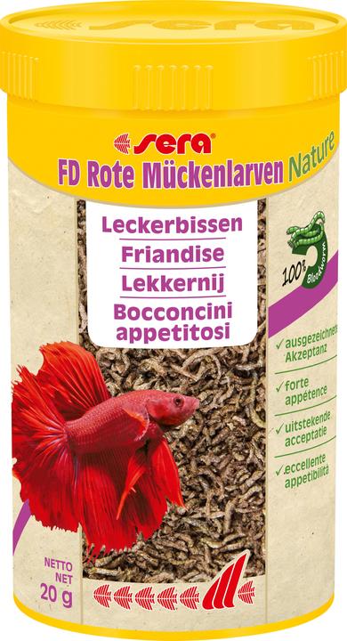 Sera FD Larve di zanzara 250ml (Pesce ornamentale, 250 ml)