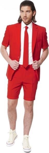 Actual product image OppoSuits Red Devil - Mannen Zomer Kostuum - Rood - Feest - Maat 58 (58)