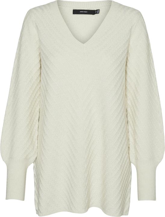 Produktbild Vero Moda VMANJASTINNA LONG V-NEK PULLOVER GA EXC Strickpullover (M)