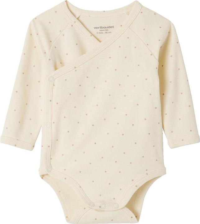 Actual product image Vertbaudet Bio-Kollektion: 5er-Pack Baby Wickelbodys mit langen Ärmeln (74)