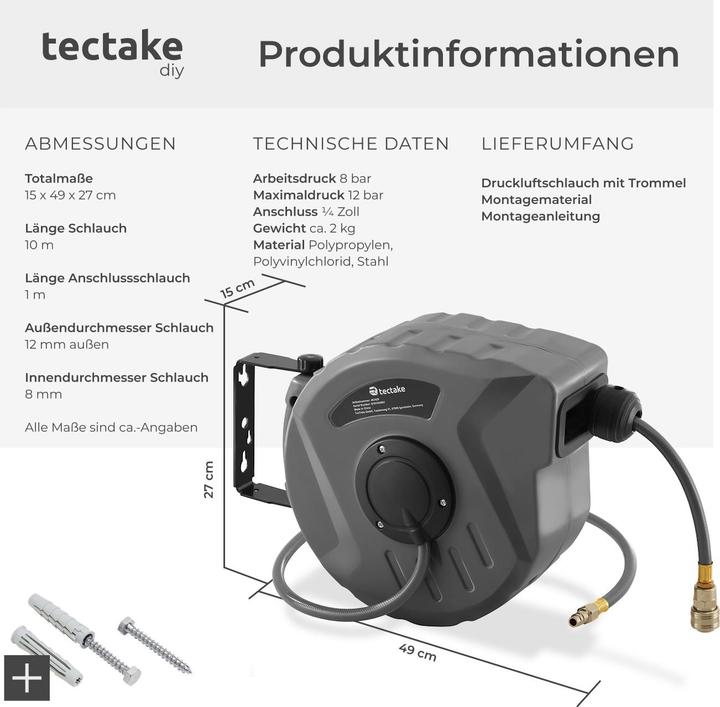 Produktbild tectake Druckluftschlauch