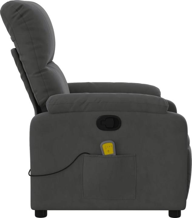 Actual product image VidaXL Massage chair dark grey microfibre fabric, colour
