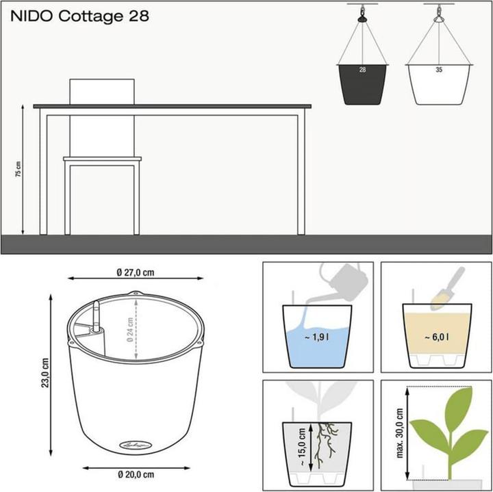 Actual product image Lechuza Nido Cottage (27 cm)