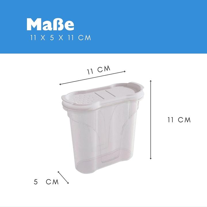 Produktbild Novaliv Salzstreuer 4 STÜCK Salz Vorratsdose zum Streuen 300 ml Masse (LxBxH): 11 x 5 x 11 cm Dosen f (Pfeffer, Muskatnuss, Salz)