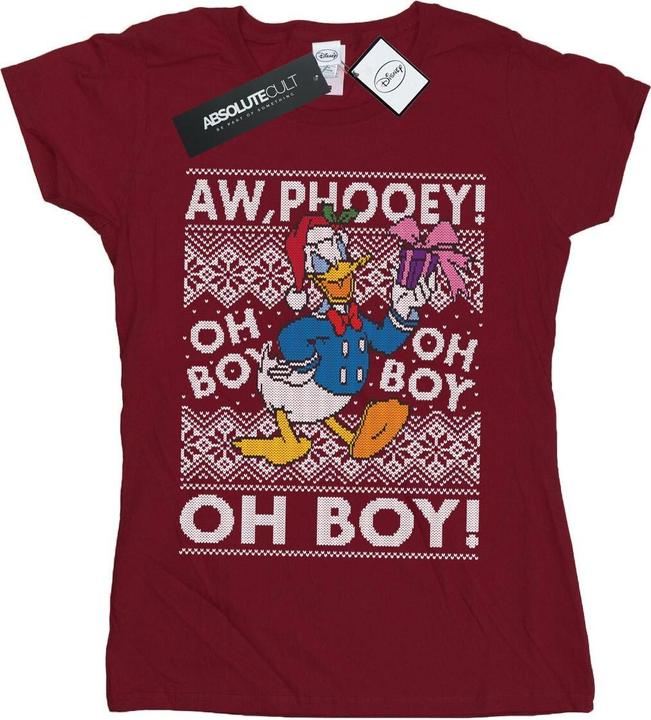 Disney Donald Duck Christmas Fair Isle TShirt (XXL)