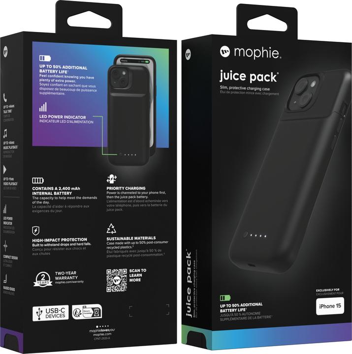 Produktbild mophie Juice Pack (Apple iPhone 15)