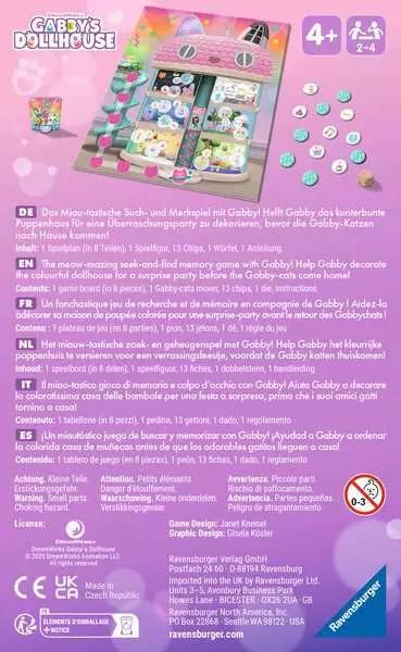 Immagine prodotto Ravensburger 24724 - La casa delle bambole di Gabby - Aiuta Gabby! - Gioco da portare con sé per 2-4 giocatori (Olandese, Inglese, Francese, Tedesco)