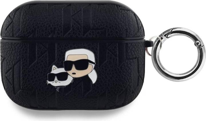 Immagine prodotto Karl Lagerfeld Custodia in PU con teste di Karl e Choupette in rilievo per AirPods Pro Nero (Manicotto per cuffie)