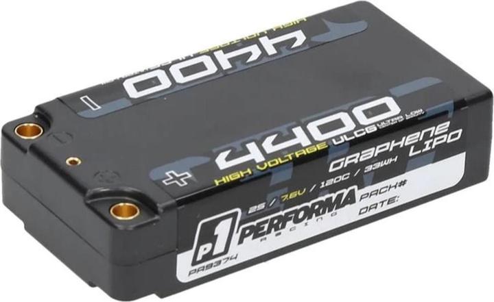 Actual product image Performa Racing Graphene HV Lipo Shorty 4400 LCG 7.6V 120C (7.60 V, 4400 mAh)
