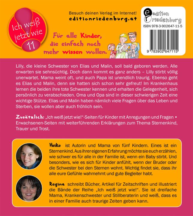 Produktbild Lilly ist ein Sternenkind - Das Kindersachbuch zum Thema verwaiste Geschwister (Deutsch, Heike Wolter, 2014)