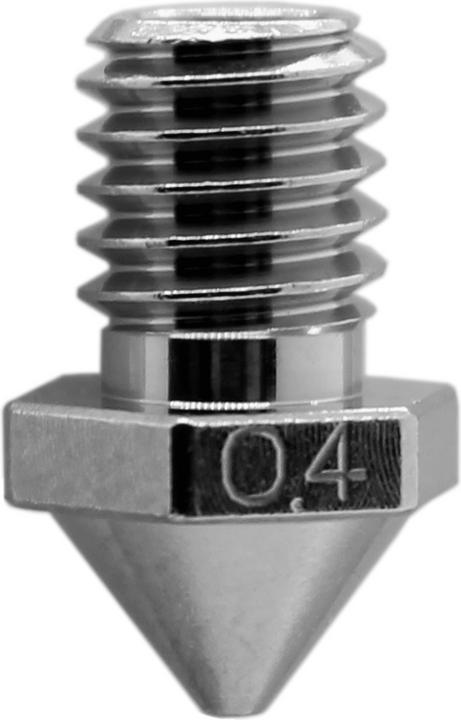 Actual product image MicroSwiss Micro Swiss Brass Plated Wear Resistant Nozzle for Flashforge Creator Pro 3 (Blast pipe)