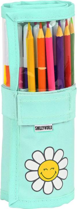 Image du produit Smiley trousse à crayons avec accessoires Summer fun pliable turquoise (27 pièces)
