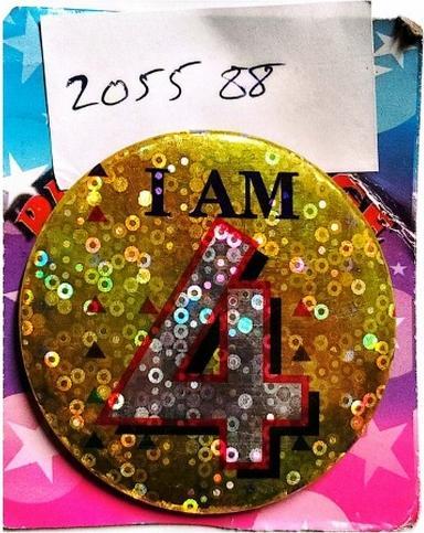 Generic Giant PartyButton 4. Geburtstag