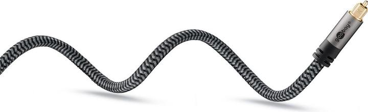 Actual product image Goobay TOSLINK cable, 1 m, Sharkskin Grey (1 m, TOSLINK)