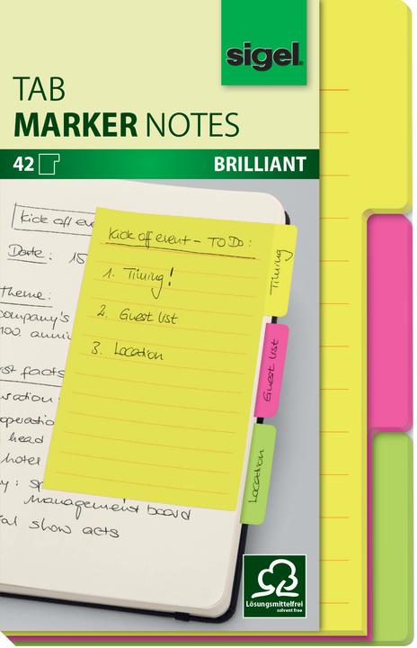 Image du produit Sigel Notes de tabulateur (100 x 148 mm)