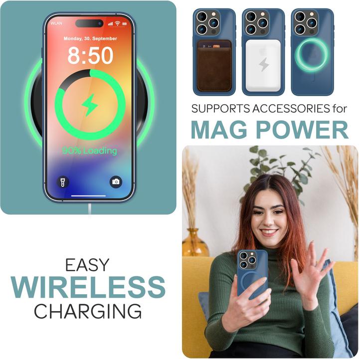 Actual product image Nalia Matte hybrid case with MagSafe function (Apple iPhone 16 Pro)