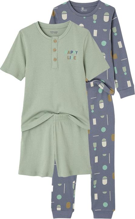 Produktbild Vertbaudet 2er-Set Jungen Schlafanzüge mit HAPPY-Print und Recycling-Baumwolle (92)