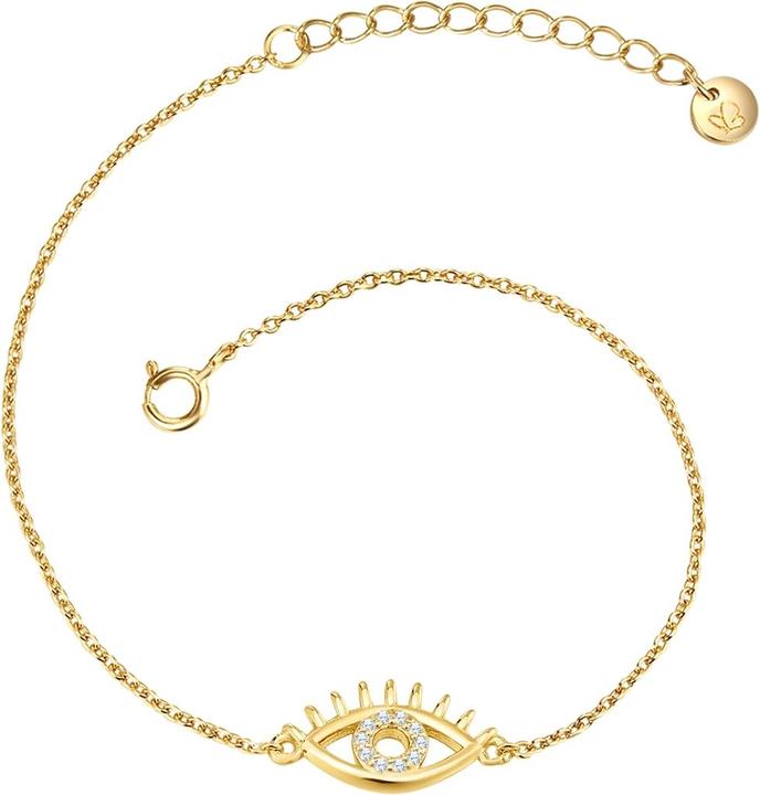 Glanzstücke München Damen Armband Allsehendes Auge Sterling Silber - 34658 (17 cm, Sterling Silber)