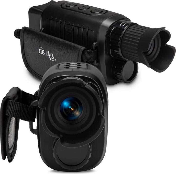 Casativo Vision nocturne infrarouge monoculaire, vision jusqu'à 100m, enregistrement vidéo 2k, zoom 5x