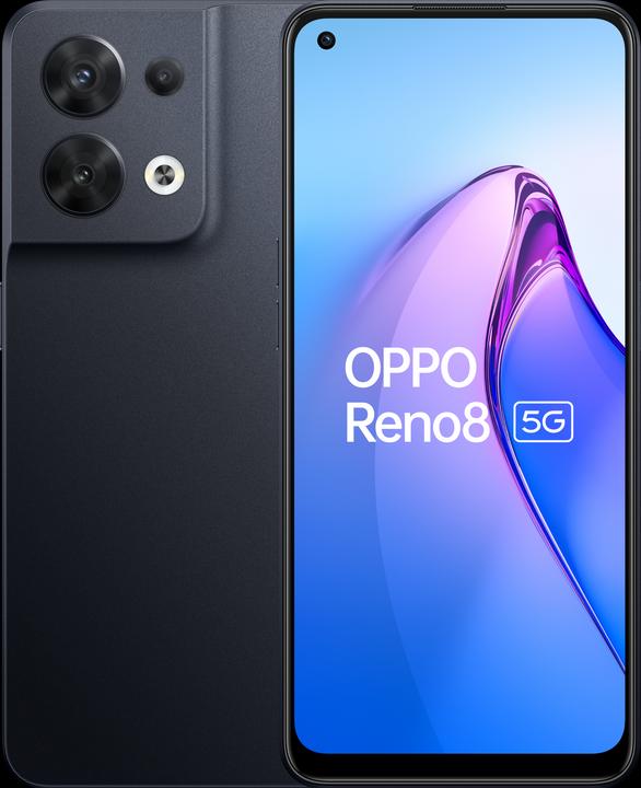 Actual product image OPPO Reno 8 (256 GB, Shimmer Black, 6.43", Dual SIM, 50 Mpx, 5G)