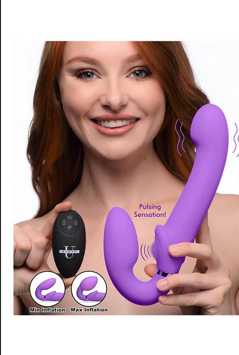 Image du produit XR Brands GPulse Vibrierender halterloser Strapon Lila