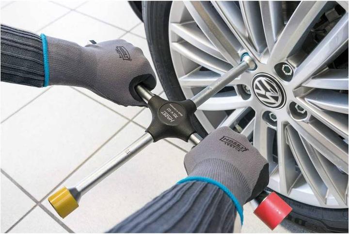 Actual product image HAZET Four-way rim wrench 705V ∙ Outside hexagon profile ∙ 17 x 19 x 21 x Outside square 12.5 = 1/2…