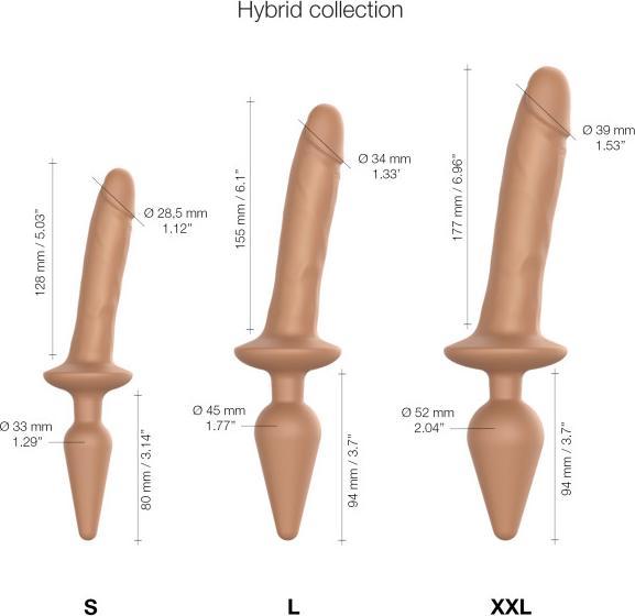 Immagine prodotto Strap-on-me Switch Plug-In Dildo Caramello (L)