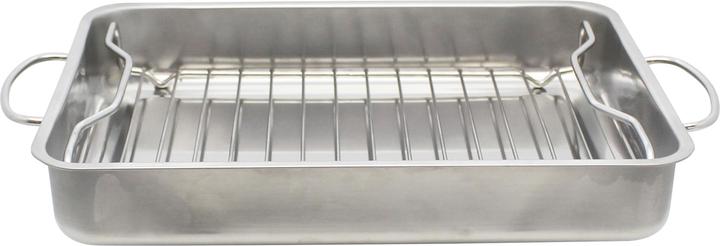 Produktbild ELO Stahlwaren Bräter Auflaufform Basic m. Dünst-/Grilleinsatz Edelst. 40x32x6.5