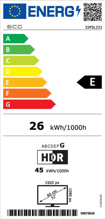 Energy Label ECG 32FSL231 (32", LED, Full HD)