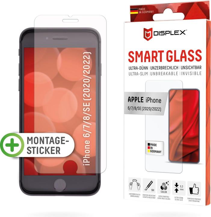 Actual product image Displex Smart Glass, Displayschutzfolie (1 Piece, Apple iPhone 6, Apple iPhone SE (3rd Gen), Apple iPhone 8, Apple iPhone 7, Apple iPhone SE (2nd Gen))