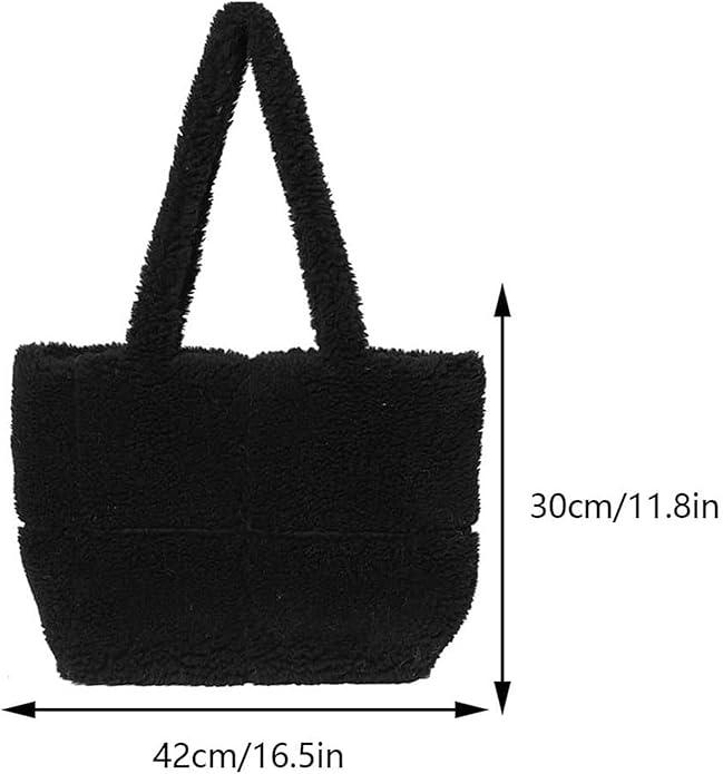 Immagine prodotto Only-Bags.Store Borsa a tracolla chic in pelliccia sintetica - versatile e leggera, perfetta per il lavoro o il