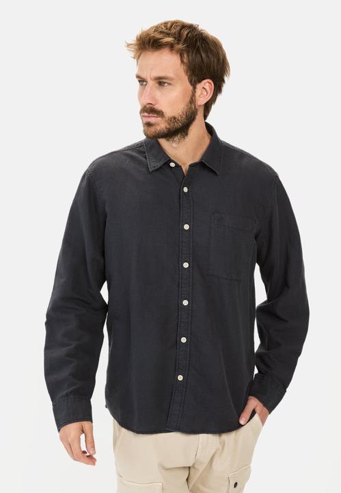 Image du produit Camel Active Langarm-Leinenhemd mit Soft-Wash-Veredelung (L)