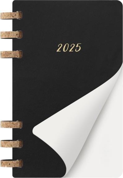 Productafbeelding Moleskine 12-maandenplanner met spiraalbinding, L/A5, zachte kaft, zwart (A5, Engels)