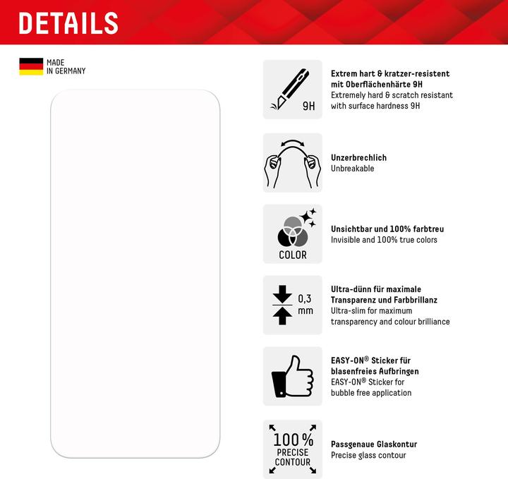 Actual product image Displex Smart Glass, Displayschutzfolie (1 Piece, Samsung Galaxy A24, Samsung Galaxy A25 5G)