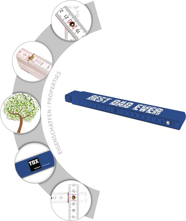 Produktbild Tox Doppelmeter «Best Dad Ever», 2 m (mm, cm)