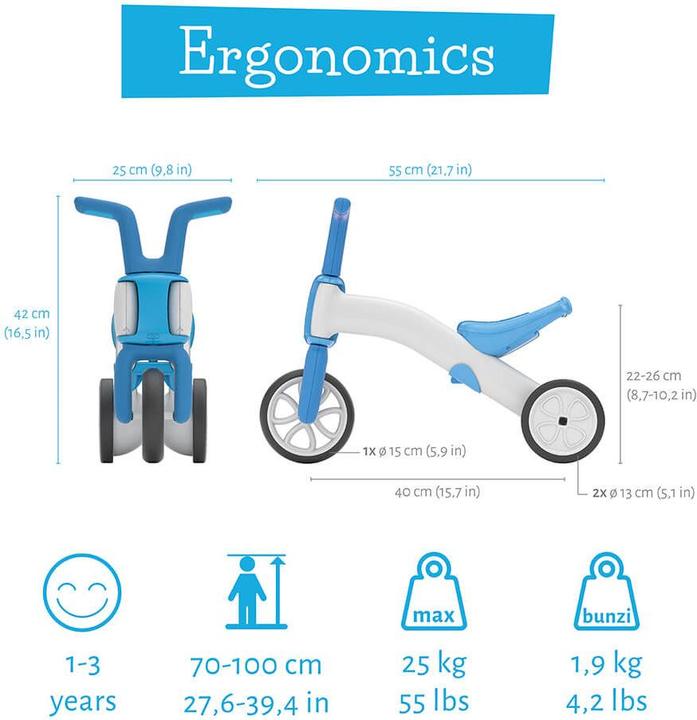 Image du produit Chillafish Bunzi 02 Poussette + Balance Bike 2in1