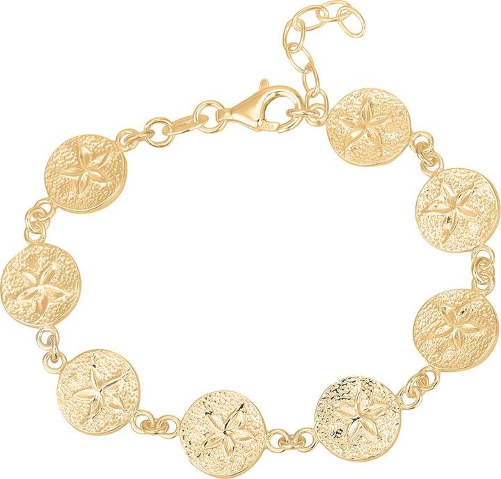 Leyda Armband Muschel (18.50 cm, Silber 925 1 Mikron Gelb Vergoldet 18k)