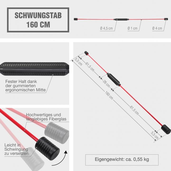 Actual product image Gorilla Sports Swing bar 2029 (160 cm)