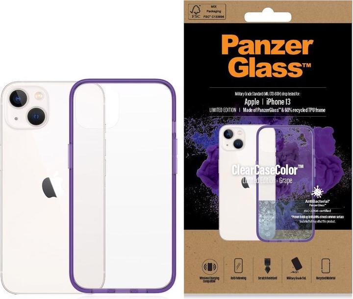 Produktbild PanzerGlass Back Cover ClearCase Grape AB iPhone 13 (Apple iPhone 13)