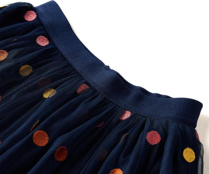 Actual product image VidaXL Children's tulle skirt with dot pattern navy blue 116,Material (116)