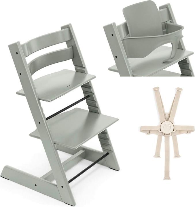 Stokke Tripp Trapp Hochstuhl inkl. Baby Set und Gurt (Hochstuhl)