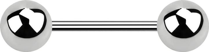 Star Piercing Micro Barbell silber mit zwei Kugeln (ohne Messing, Chirurgenstahl 316L)