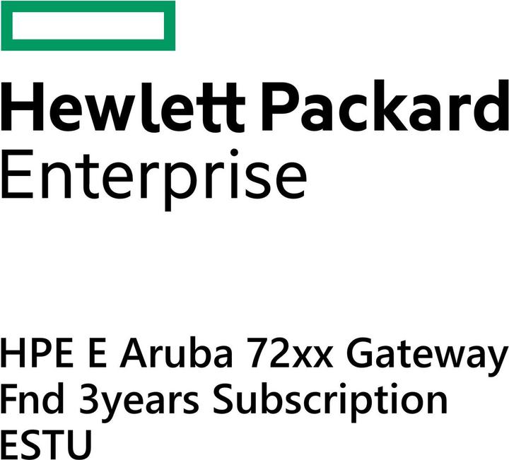 HPE E Aruba 72xx Gateway Fnd 3yr Sub E-STU (1 Geräte, 36 Monate)