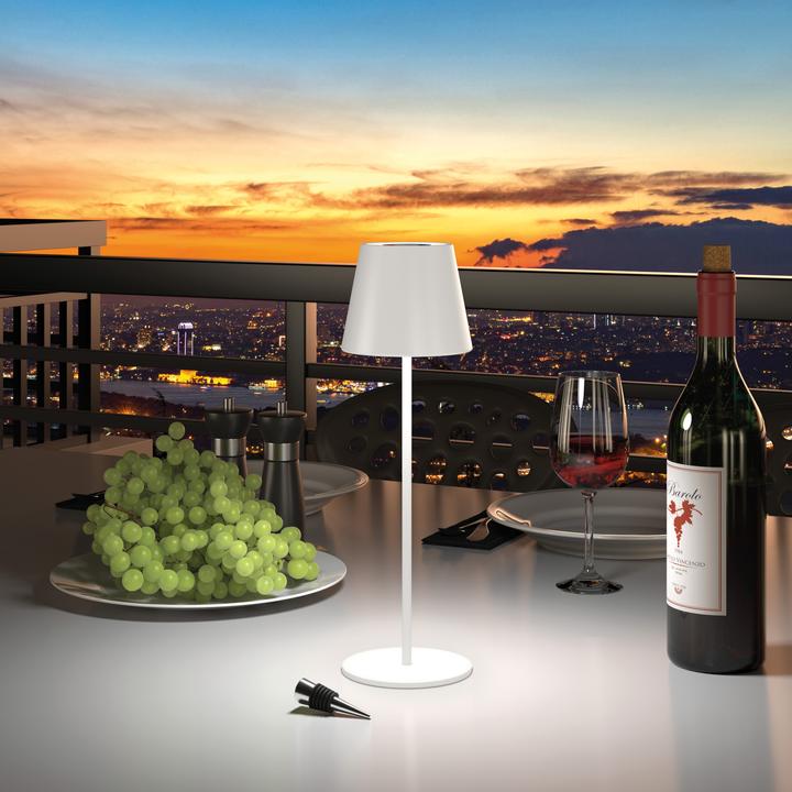 Image du produit RealPower Lampe de table LED-RGB à intensité variable avec batterie,blanc (200 lm)